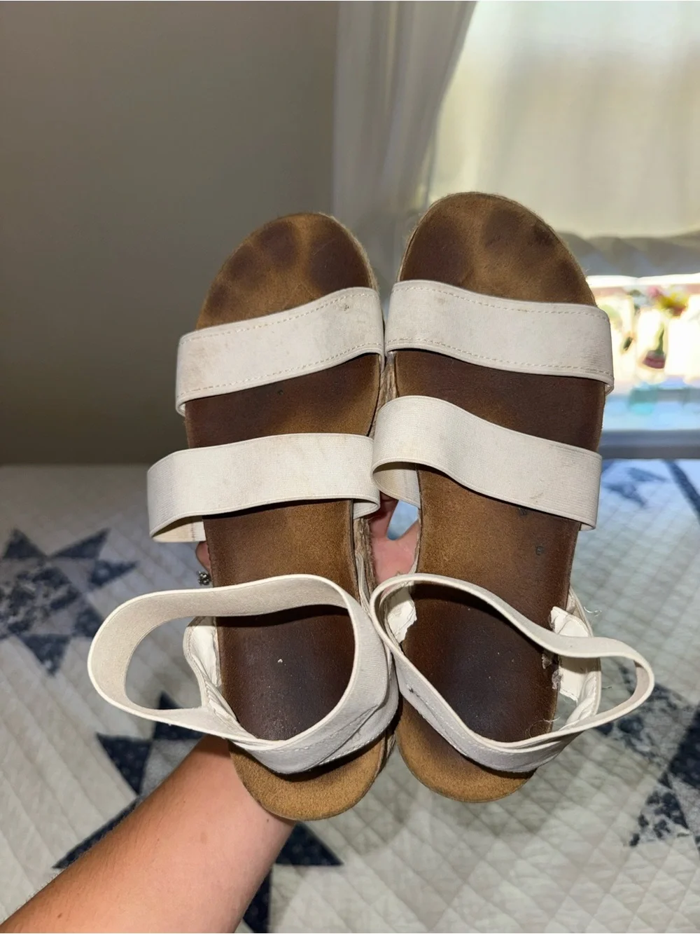 Steve Madden White Triple-Strap Sandals